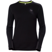 75209 WOMENS HH LIFA MERINO CREWNECK BLACK 2X