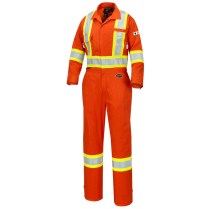 7702W WOMENS FR HI VIS ORANGE COVERALL LARGE