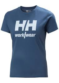 79267, W LOGO T-SHIRT, STEEL BLUE, LG