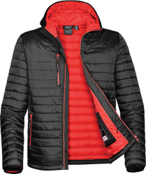 APF-1W, W'S GRAVITY THERMAL JACKET, BLK/RED, LG, EMB