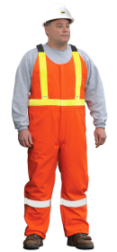 HO140 AGO BIB OVERALL WITH LEG ZIPPERS ORANGE SMALL