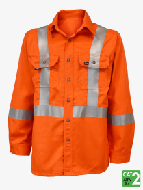 HV28D AGO CZA Z96 LEVEL FR/ARC WORK SHIRT ORANGE 2XL