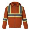 L01290 HI VIS BOMBER JACKET SHERPA LINING ORANGE XL