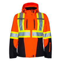 P6423 W'S HI-VIS SOFTSHELL JACKET ORANGE SMALL