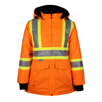 PF400 WOMENS P&F LINED HI VIS  WINTER COAT ORANGE 2X
