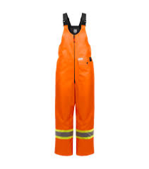PF9001 P&F WOMENS HI VIS LINED WATERPROOF OVERALLS ORANGE SM