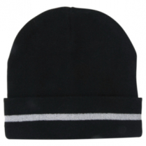 SGJ105 KNIT HAT WITH REFLECTIVE STRIPE SCN