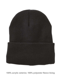 SP12FL, Sportsman - Fleece Lined 12" Cuffed Beanie, EMB