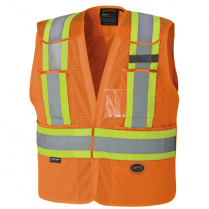 HI-VIZ DROP SHOULDER SAFETY TEAR-AWAY VEST,2/3XL