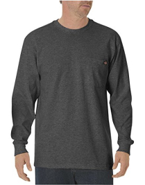 WL450CH  DICKIES LS HEAVYWEIGHT CREW NECK CHARCOAL LARGE