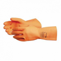 GLOVES RESISTANT CHEMICAL SZ 8 LATEX ORN