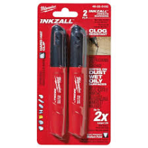 MILWAUKEE 48-22-3102 2PK BLK MED POINT INKZALL MARKERS