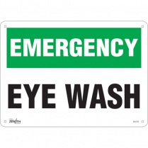 SGL723 "Eye Wash" Sign, 10" x 14", Plastic, English