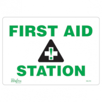 SGL761, "First Aid Station" Sign, 7" x 10", Vinyl, English w