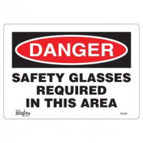 SGL937, "Safety Glasses Required" Sign, 7" x 10", Vinyl, Eng