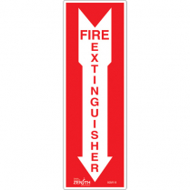 SGM118, "Fire Extinguisher" Sign, 12" x 4", Vinyl, English w