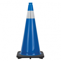 SGD694 28" BLUE TRAFFIC CONE, REFLECTIVE COLLAR