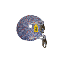 1202753C DBI-SALA&reg; Rope Lifeline with 2 Snap Hooks 30FT