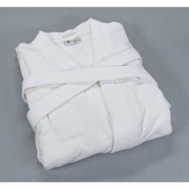 Robe Velour Kimono, White