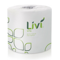 Livi VPG Bath Tissue, 500s, white, 2ply, 96 rolls