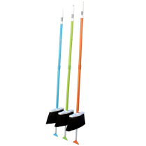 SweepEasy Brooms with Deployable & Retractable Scraper, 3 Case