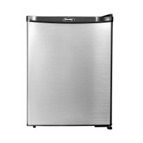 2.2 CF 1-Door All Fridge, Auto-Defrost, Black w/ Steel Door