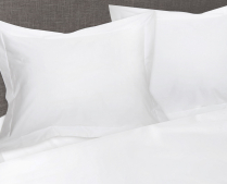 Golden Sateena Pillow Shams with Flange