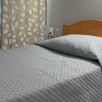 COZI-Soft Twin Diamond Quilt Throw Bedspreads - Steel Blue