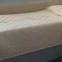 COMFI-Soft Twin Quilted Cap Fitted Cover Bedspread - Sandstone