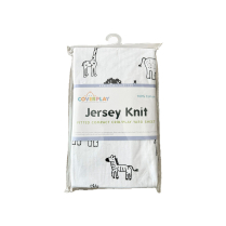 Jersey Knit Cotton Animal Print Crib/Play Yard Sheet 12/EA