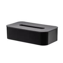 #FTB-BSTAINLESS Contempo Flat Tissue Bx, Black Stnls (12/CS)