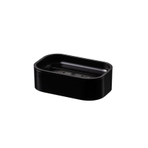 #SD-BSTAINLESS Contempo Soap Dish, Blk Stainless (12/CS)