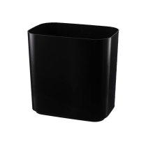 #WB14-BSTAINLESS Contempo 14Qt Wastebasket, Blk Stnls (4/CS)