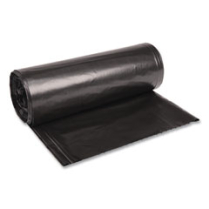 Recycled Polyethylene Liners, 60 gal, 1.6 mil, Black, 10 roll