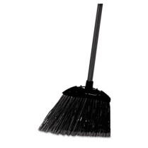Rubbermaid Angled Lobby Broom, Poly Bristles, 35" Handl, Blk