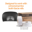 CW Pro Twin Jumbo Roll Toilet Paper Disp BK