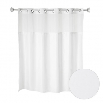 HookFree Shwr Crtn-71x74-Plainweave, win & snp lnr, wht
