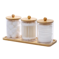 Jar-Apothecary Acrylic W/Lids 10 Oz 3 pc.