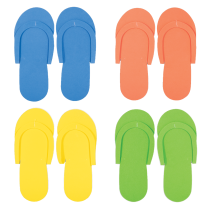 Pedi Slippers Assorted Colors -12 pairs
