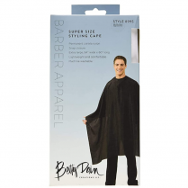 Betty Dain Nylon Cutting Cape Snap Closure Antron White