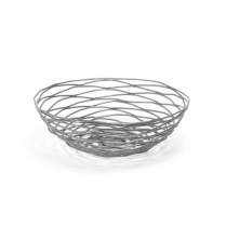 FOH Round Pewter Basket 8"