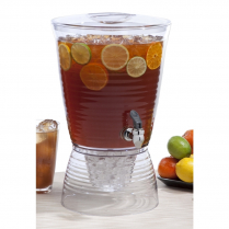 Beverage Dispenser Round Bark Acrylic 2.5 Gallons