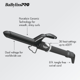 BaBylissPRO&reg; Porcelain Ceramic 1&frac14;" Spring Curling Iron