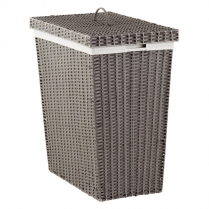 Hamper Rectangular Lt. Grey With Lid 21&rdquo;X13&rdquo;X 24&rdquo;H