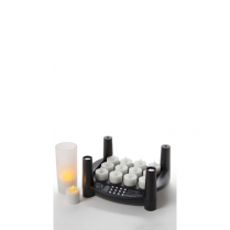 Rechargeable Tea Light Candles Amber, 12ct, No Power Adapter