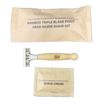 Tess Bamboo Triple Blade Pivot Head Razor Shave Kit