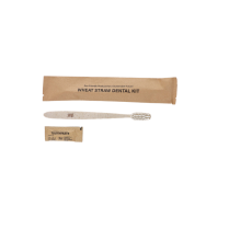 Tess Wheat Straw Dental Kit Toothbrush w/Toothpaste Pkt