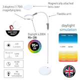 Daylight Magnificent Pro Floor Magnifying Lamp