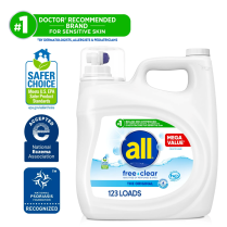 Detergent All Free & Clear He 154 Oz 123 Loads