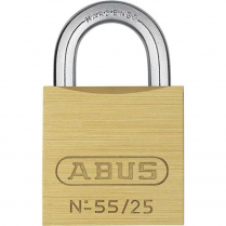 Abus Lock 55/25 B Brass Padlock 1" Width Economy Padlock